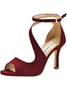 Elegant Peep Toe Strappy Heels for Women | Satin Wedding Dress Sandals